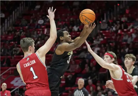  ?? RICK BOWMER — THE ASSOCIATED PRESS ?? Colorado guard Jalen Gabbidon is expected to return to the rotation as Colorado hosts Utah in the regular season finale.