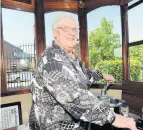  ??  ?? In the driving seat Bette’s visit to Summerlee also gave her the chance to get back behind the controls of the “Glasgow standard” tram on which she trained