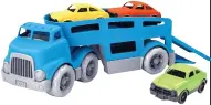  ??  ?? GO GREEN Green Toys cars, from £8.99, retailers including bigjigs
toys.co.uk and amazon.co.uk