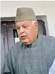  ??  ?? Farooq Abdullah