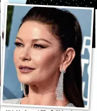  ??  ?? Wrinkle-free at fifty: British actress Catherine Zeta-Jones on Sunday night