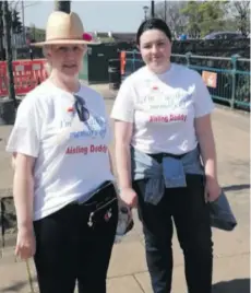  ??  ?? Jennifer O’Grady Howley and Niamh McGee, who walked in memory of Aisling Doddy.