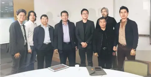  ??  ?? Naroden (front second right), Julaihi (fourth left) and the state delegates meet officials at Pangyo Techno Valley. Liaw is on third left.