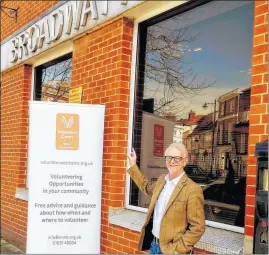  ??  ?? Volunteer Centre director Garry Poulson outside the new offices