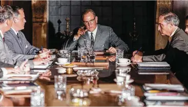  ?? Courtesy photo ?? Rob Reiner’s “LBJ” stars Woody Harrelson, center, as President Lyndon B. Johnson.