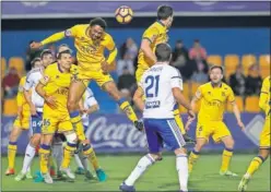  ??  ?? POCO PREMIO. Owona logró el gol que adelantaba al Alcorcón.