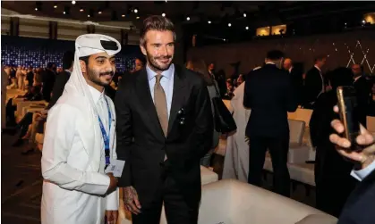  ?? ?? David Beckham at the Doha Forum in Qatar's capital in March. Photograph: Karim Jaafar/AFP/Getty Images