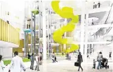  ??  ?? Design: An artist’s impression of the atrium in the new National Children’s Hospital to be built in Dublin whole life cost of the facility delivering the public service which a sponsoring agency can afford.”