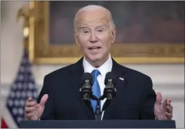  ?? TOM BRENNER — THE NEW YORK TIMES ?? President Joe Biden on Tuesday was critical of former President Donald Trump's statements that encouraged Russia to attack certain NATO allies.