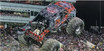  ??  ?? Kelowna native Cam McQueen’s Monster Jam truck Northern Nightmare. McQueen in 2010 became the first driver to complete a backflip in a Monster Jam truck.