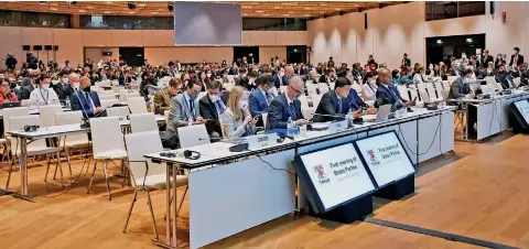  ?? Photo: Fijian Government ?? Participan­ts from all over the world at the First State Parties Meeting in Vienna.