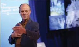  ?? Photograph: Bloomberg/Getty Images ?? Robert Ballard speaking at a conference in California. ‘It’s too bad you found that rusty old boat,’ his mother told him after the discovery of the Titanic. ‘You discovered hydrotherm­al vents, but they’re only going to remember you for finding that.’