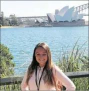  ??  ?? Jenna Murray in Australia with the Sydney Opera House in the background.