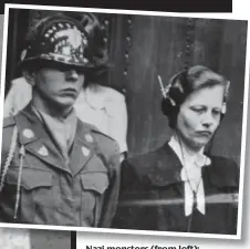  ??  ?? Nazi monsters (from left): Helene Massar, Marga Lowenberg and another camp guard giggling in a rowing boat. Above, Dr Herta Oberheuser, who was jailed at Nuremberg. Inset, Dorothea Binz