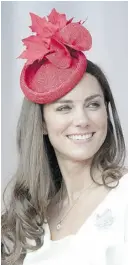  ?? Getty images files ?? Catherine, Duchess of Cambridge, sports a Canada Day fascinator in a 2011 visit.