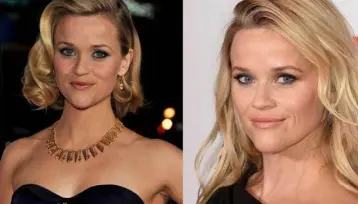  ??  ?? SPOT THE DIFFERENCE: Reese Witherspoo­n 10 years ago and now