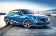 ??  ?? The Honda Civic Sedan and Coupe (shown) receive significan­t enhancemen­ts for 2019 including standard Honda Sensing safety technology.