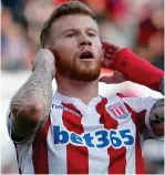  ??  ?? On familiar ground: Ireland and Stoke City’s James McClean