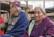  ?? RICK ROMANCITO ?? Tony Reyna, left, and Eloisa Apachito attended Memorial Day ceremonies at Taos Pueblo several years ago. Both in their mid-90s, they were World War II veterans — Reyna, a Bataan March survivor, and Apachito, a member of the Women’s Army Corps.