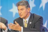  ?? DAVID SMITH/ AP ?? West Virginia Gov. Joe Manchin says U. S. security is “inextricab­ly” tied to the security of the country’s energy supply.