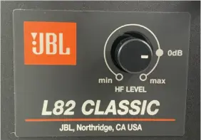  ??  ?? A close-up view of the L82 Classic’s high-frequency control.
