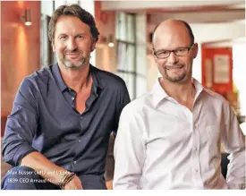  ??  ?? Max Büsser (left) and L’Epée 1839 CEO Arnaud Nicolas