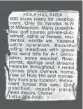  ?? RICK WOOD / MILWAUKEE JOURNAL SENTINEL ?? Earl and Bernice Millikin owned the large farm in the Town of Erin that would become Erin Hills. This is the newspaper ad (right) the Millikins took out, which caught the attention of Lillian Williamson.