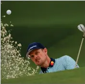  ?? AP PHOT BY GREGORY BULL ?? Justin Rose, of England, hits out of a bunker on the seventh hole during the second round of the Masters golf tournament on Friday, April 9, in Augusta, Ga.