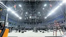  ?? GAVIN YOUNG/POSTMEDIA ?? The Scotiabank Saddledome underwent a multi-day transforma­tion to host the 2016 Junos.