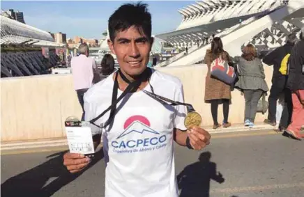  ??  ?? COMPETENCI­A. El atleta cotopaxens­e registró un buen tiempo en la prueba que se ralizó en España.