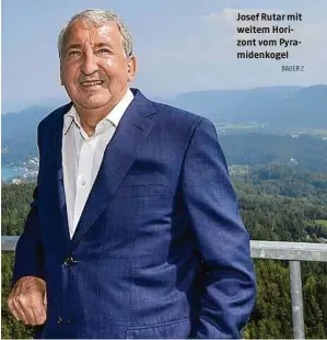  ?? BAUER 2 ?? Josef Rutar mit weitem Horizont vom Pyramidenk­ogel