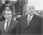  ?? CAROLYN KASTER/AP ?? President Trump and French President Emmanuel Macron held a series of meetings Tuesday.