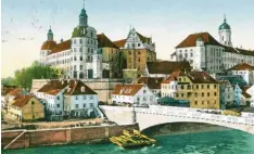  ?? Foto: Stadtarchi­v Neuburg ?? Stadtansic­ht: Uns so sah Neuburg an der Donau selbst gegen Ende des Ersten Weltkriegs aus.