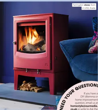  ?? ?? Farringdon stove, from £1,450, Arada