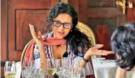  ??  ?? Nandana Sen: In animated conversati­on at the literary lunch. Pix by Sameera Weeraseker­a