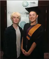  ??  ?? Sora Barnett, Macroom Youthreach Employment Skills graduate with Felix Barnett.