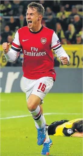  ?? Picture: GETTY IMAGES ?? JEWEL OF THE EMIRATES: Arsenal’s gifted midfielder Aaron Ramsey