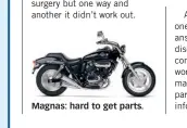  ??  ?? Magnas: hard to get parts.