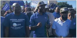  ??  ?? DA leader Mmusi Maimane led a Youth Day march to the Phoenix police station last Friday, urging stronger action against drug abuse and crime among young people.