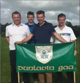  ??  ?? Eoin Roddy, Rob Sheridan, Dean Sheridan, and Johnny McGrath at the Dunlavin GAA Golf Classic last week.