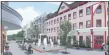  ?? MACKENZIE ARCHITECTS P.C. ?? This rendering, provided by JM Developmen­t Group LLC, shows how a pedestrian plaza at The Kingstonia­n would appear, built above what is now Fair Street Extension in Kingston, N.Y.