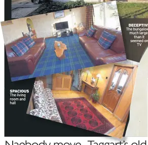 ??  ?? SPACIOUS The living room and hall DECEPTIVE The bungalow is much larger than it seemed on TV STAR Mark McManus played detective Jim Taggart