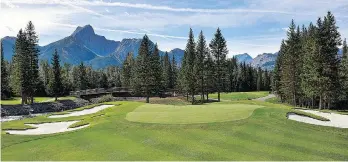  ?? STEVE BAYLIN ?? The 15th green of the Mount Lorette course at the Kananaskis Country Golf Club. The course is set to reopen after a massive restoratio­n project following devastatin­g flooding in 2013.