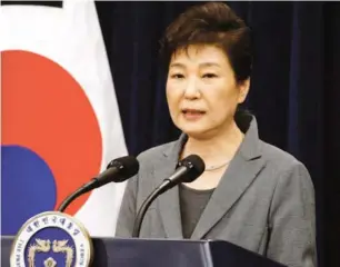  ??  ?? President Park Geun-hye