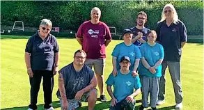  ??  ?? Keynsham Mencap visited Alexandra Bowls Club