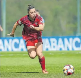  ?? Foto: Osasuna ?? Iara Lacosta ante el Deportivo de la Coruña.