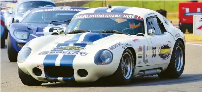  ?? Picture: Dave Ledbitter ?? TOP RACE. Dennis Temple took this Shelby Daytona Coupe to victory in Saturday’s 45-minute race for Castrol Pre-1968 Le Mans Sports and GT cars at Zwartkops.