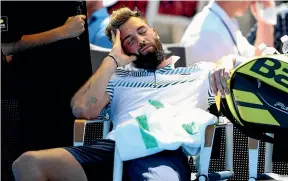  ?? GETTY IMAGES ?? It all got too much for Benoit Paire who decided to have a quick snooze during his match against Cameron Norrie.