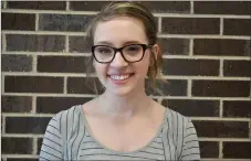  ?? RACHEL DICKERSON/MCDONALD COUNTY PRESS ?? Alexus Brock, a senior at McDonald County High School, is president of the speech and debate team and has won the Big 8 Conference for speech and debate for the past four years.
