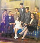  ?? BALTIMORE SUN ?? Painted in 1947 and signed “Brownson,” the D’Alesandro family portrait shows Nancy Pelosi, center, surrounded by her parents and brothers.